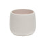 4 5/8 in Dolomite Fine Ribbed Pot - Matte White