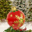 28.27 in Tall Oversized Metal Christmas Ball Decoration w/LED Lights