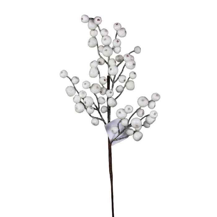 28 in Wired Iced Berry Spray - White