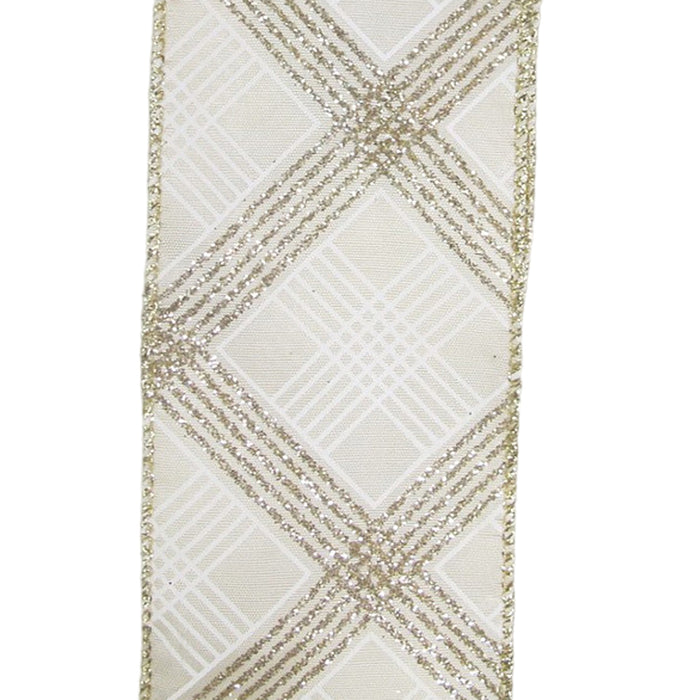 2.5 in Lattice Ribbon - Ivory