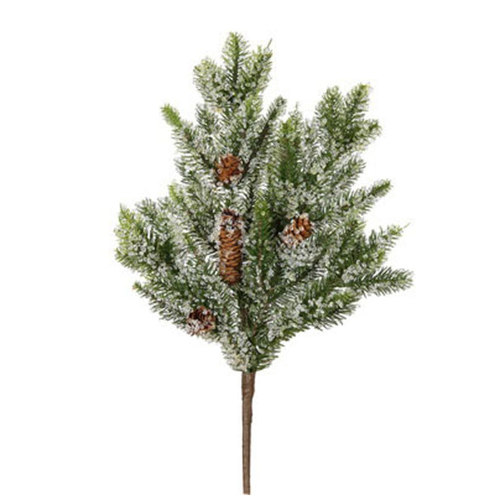18 in Iced Angel Pine Pick - Green