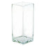 10" Square Clear Glass Vase