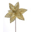 23" Poinsettia Sequin Glitter Stem