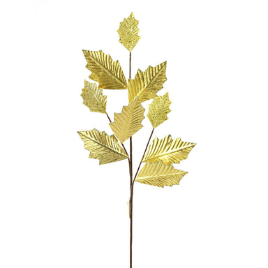 28 in Metallic Leaf Spray - Gold