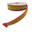 1" Double Sided Velvet Ribbon - Hot Red/Moss Green