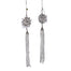 10 in Jewel Drop Ornament - Platinum
