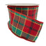 2.5" Plaid Ribbon - Green/Red/Gold