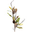 43" Magnolia Cone Leaf Branch - Green/Brown