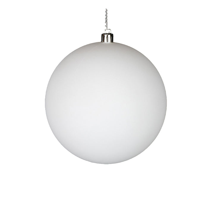 250 mm Plastic Ball Ornament - Matte White