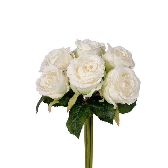 10" Rose Bouquet tied w/Raffia