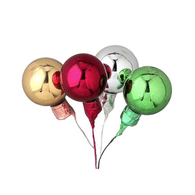 30 Mm Shiny Glass Christmas Balls - Assortment of 4