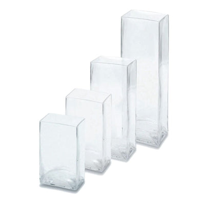 Rectangle Glass Vase Clear