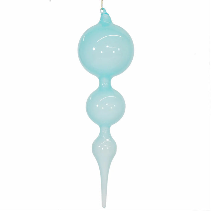 11" Glass Bubblegum Finial - Turquoise