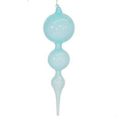 11" Glass Bubblegum Finial - Turquoise