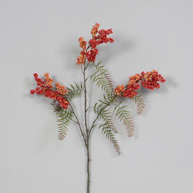 44" Styrofoam Berry Spray w/Leaves - Peach/Apricot