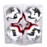 100 mm Chevron Ball Ornament - Red/White