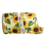 2 1/2 in Sunflowers Spray Wired Edge Ribbon - Cream