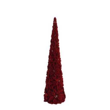 14 in Poinsettia Cone Tree - Red