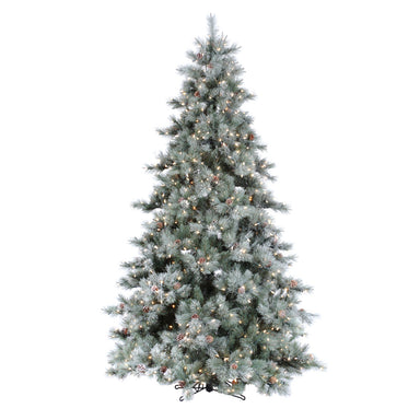 9 ft Iced Aspen Layered Tree