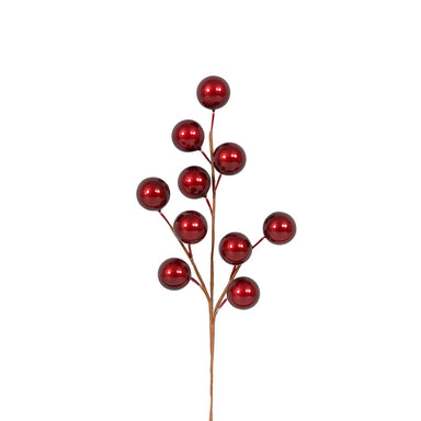 17" Weather Resistant Large Coated Ball Spray - Metallic Cranberry