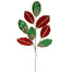 27.5 in Glitter Leaves Spray - Red/Green
