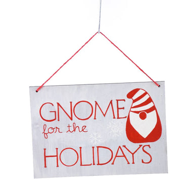 Gnome Holidays Ornament - Red/Grey