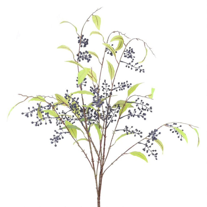 40" Berry Twig Branch - Blue