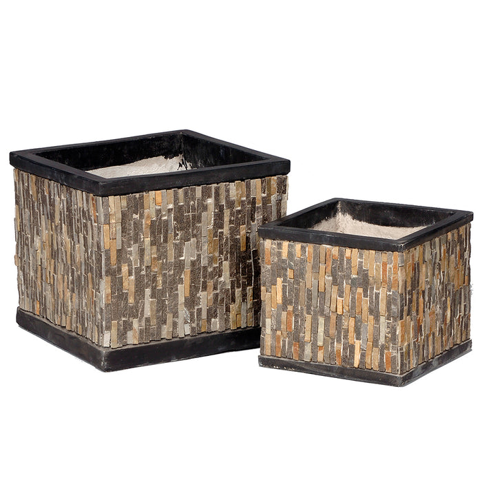 Fiber Clay Mosaic Tile Planter