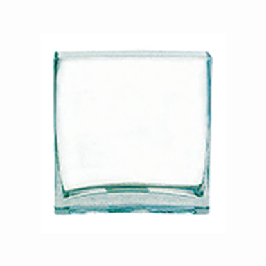 2" x 6" x 6"H Rectangular Clear Glass Vase