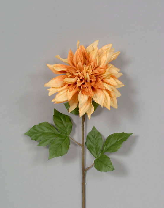 Dahlia w/Leaves - Old Gold