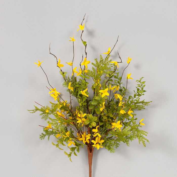 Polyester Forthia Foliage Bush - Yellow/Green