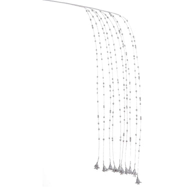 41" Glitter Branch w/Flower - Silver