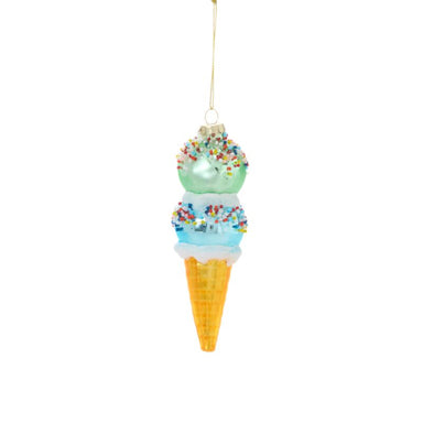 5.5 in Dessert First Ice Cream Cone Ornament