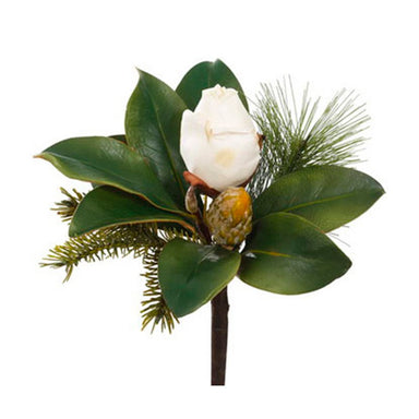 12 in Magnolia Bud Bouquet - Cream/Green
