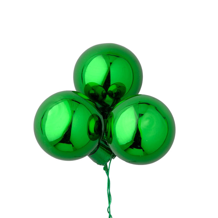 30 Mm Glass Christmas Ball - Emerald
