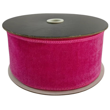 2.5 in Premier Velvet Ribbon - Hot Pink