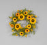 22" Polyester Sunflower/Fern Wreath - Yellow