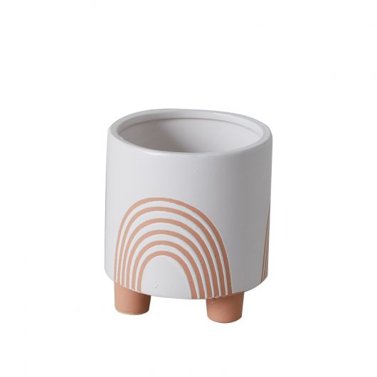 6" Asha Pot - White
