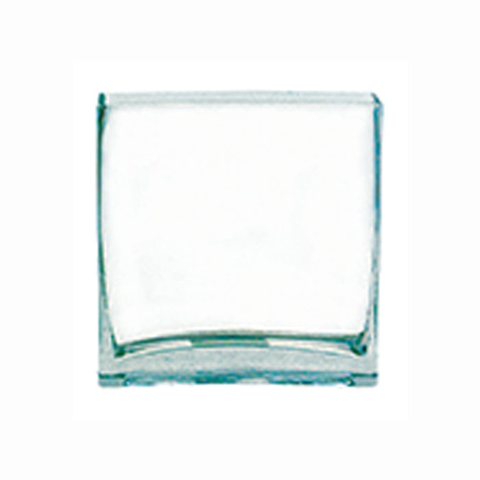 2" x 6" x 6"H Rectangular Clear Glass Vase