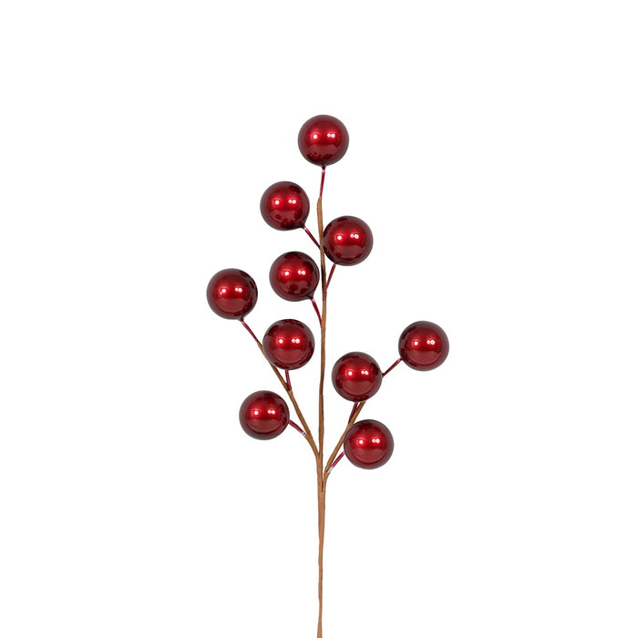 17" Weather Resistant Large Coated Ball Spray - Metallic Cranberry