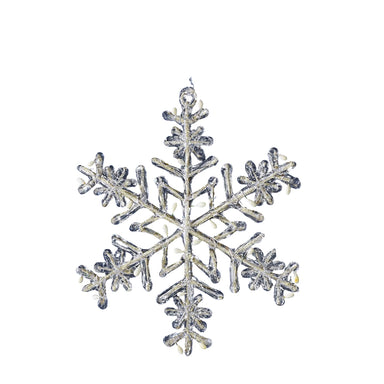 Acrylic Snowflake Ornament - Clear/Champagne