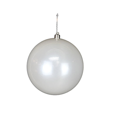 150 Mm Plastic Ball Ornament - White