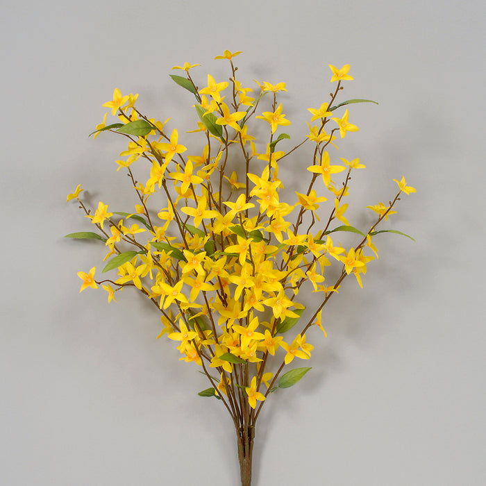 Yellow Polyester Forsythia Bush