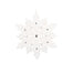 24 in Jewel Flock Snowflake Ornament - White