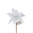 30" Polyester Poinsettia - White
