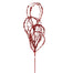 27.5 in Bead Loop Spray - Red