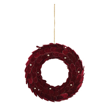 Wreath Ornament - Burgundy