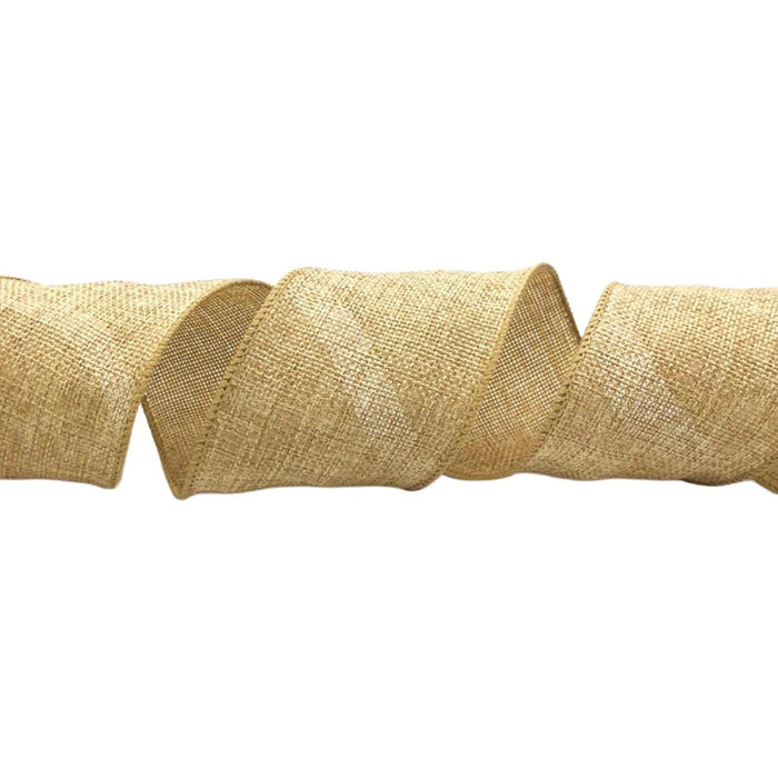 Wired Burlap Ribbon - Natural
