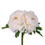 11"L Polyester Peony Bundle - Cream/Ivory