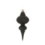 9 3/4 in Plastic Flocked Finial Ornament - Black